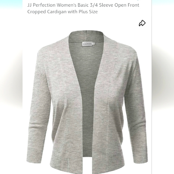 JJ Perfection Sweaters - Jj Perfection NWT Women's gray Soft Knit 3/4 Sleeve Cardigan Sweater No Buttons